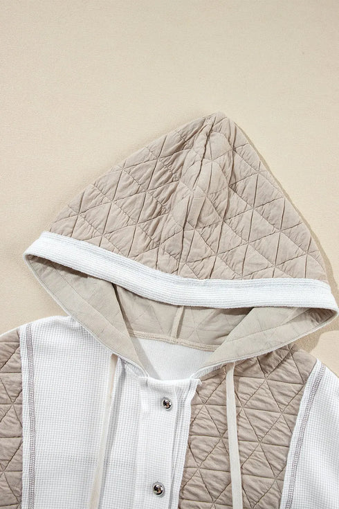 'Thea' Patchwork Long Sleeve Jacket - Celes Fashion
